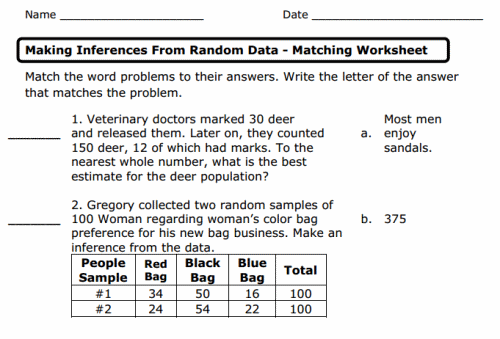 Statistics data analysis and probability answers