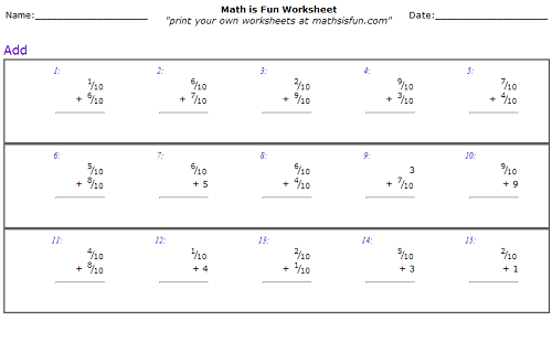 Homework printouts